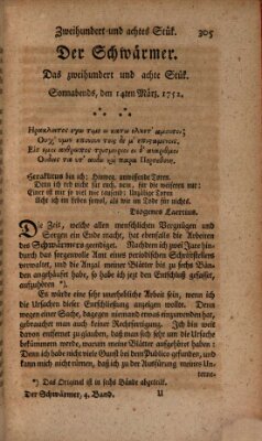 Der Schwärmer oder Herumstreifer (The rambler) Dienstag 14. März 1752