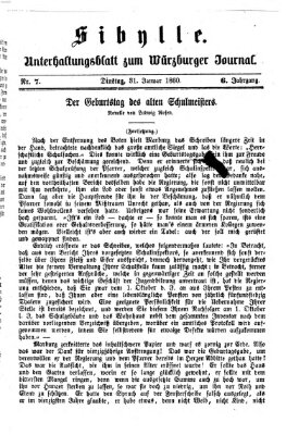 Sibylle (Würzburger Journal) Dienstag 31. Januar 1860