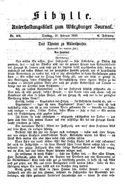 Sibylle (Würzburger Journal) Dienstag 28. Februar 1860