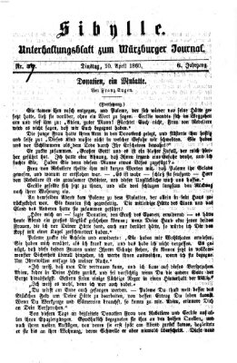 Sibylle (Würzburger Journal) Dienstag 10. April 1860