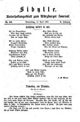 Sibylle (Würzburger Journal) Donnerstag 12. April 1860