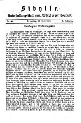 Sibylle (Würzburger Journal) Donnerstag 19. April 1860