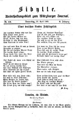 Sibylle (Würzburger Journal) Donnerstag 26. April 1860