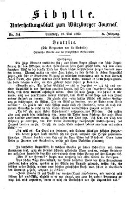 Sibylle (Würzburger Journal) Samstag 19. Mai 1860