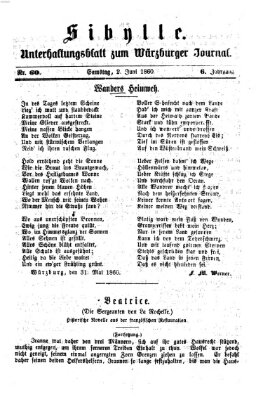 Sibylle (Würzburger Journal) Samstag 2. Juni 1860