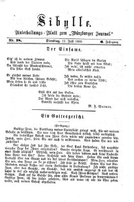 Sibylle (Würzburger Journal) Dienstag 17. Juli 1860