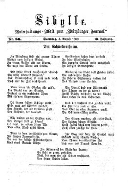 Sibylle (Würzburger Journal) Samstag 4. August 1860