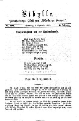 Sibylle (Würzburger Journal) Samstag 8. September 1860