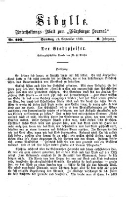 Sibylle (Würzburger Journal) Samstag 29. September 1860