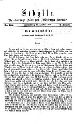 Sibylle (Würzburger Journal) Donnerstag 18. Oktober 1860