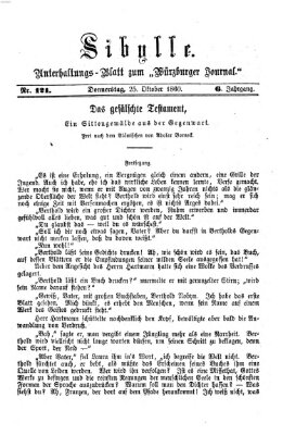 Sibylle (Würzburger Journal) Donnerstag 25. Oktober 1860