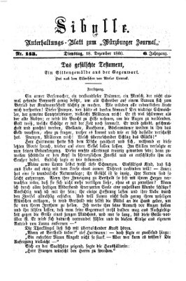 Sibylle (Würzburger Journal) Dienstag 18. Dezember 1860