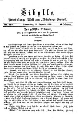 Sibylle (Würzburger Journal) Donnerstag 27. Dezember 1860