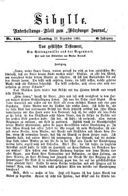 Sibylle (Würzburger Journal) Samstag 29. Dezember 1860