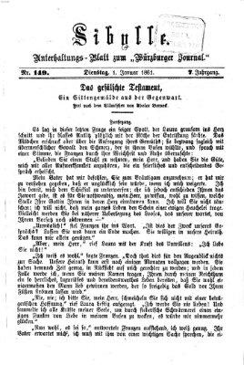 Sibylle (Würzburger Journal) Dienstag 1. Januar 1861