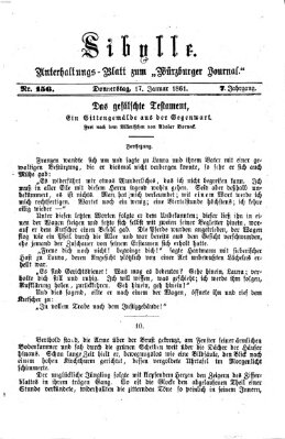 Sibylle (Würzburger Journal) Donnerstag 17. Januar 1861