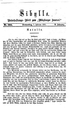 Sibylle (Würzburger Journal) Donnerstag 7. Februar 1861