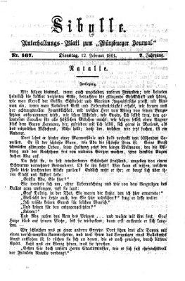 Sibylle (Würzburger Journal) Dienstag 12. Februar 1861