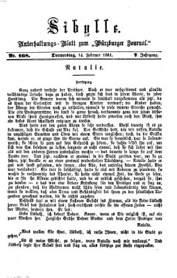 Sibylle (Würzburger Journal) Donnerstag 14. Februar 1861