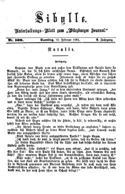 Sibylle (Würzburger Journal) Samstag 16. Februar 1861