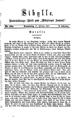 Sibylle (Würzburger Journal) Donnerstag 21. Februar 1861