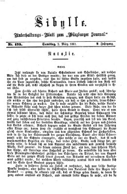 Sibylle (Würzburger Journal) Samstag 2. März 1861