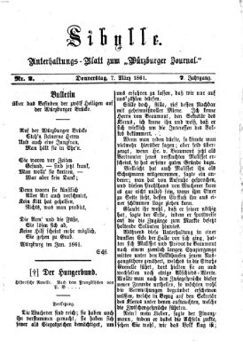 Sibylle (Würzburger Journal) Donnerstag 7. März 1861