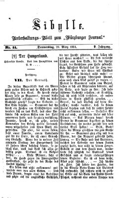 Sibylle (Würzburger Journal) Donnerstag 28. März 1861