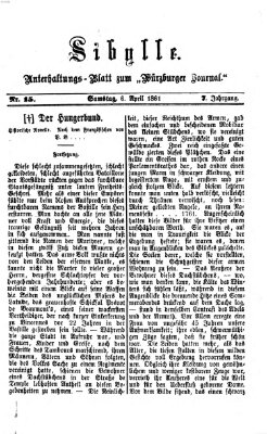 Sibylle (Würzburger Journal) Samstag 6. April 1861