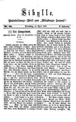 Sibylle (Würzburger Journal) Dienstag 16. April 1861