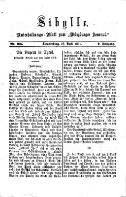 Sibylle (Würzburger Journal) Donnerstag 25. April 1861