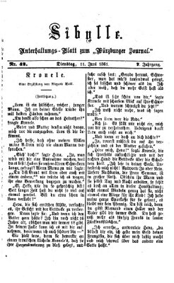 Sibylle (Würzburger Journal) Dienstag 11. Juni 1861