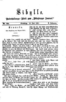 Sibylle (Würzburger Journal) Dienstag 18. Juni 1861