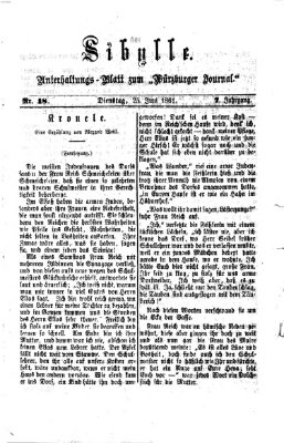 Sibylle (Würzburger Journal) Dienstag 25. Juni 1861