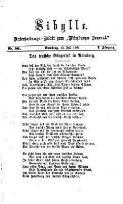 Sibylle (Würzburger Journal) Samstag 13. Juli 1861