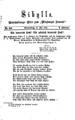 Sibylle (Würzburger Journal) Donnerstag 25. Juli 1861