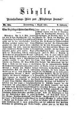 Sibylle (Würzburger Journal) Donnerstag 1. August 1861