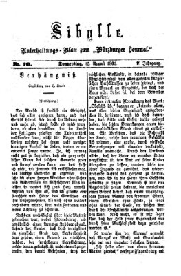 Sibylle (Würzburger Journal) Donnerstag 15. August 1861