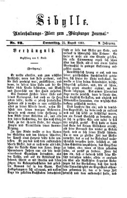 Sibylle (Würzburger Journal) Donnerstag 22. August 1861