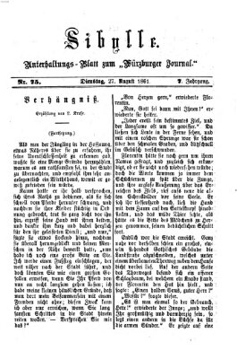 Sibylle (Würzburger Journal) Dienstag 27. August 1861