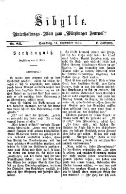 Sibylle (Würzburger Journal) Samstag 14. September 1861