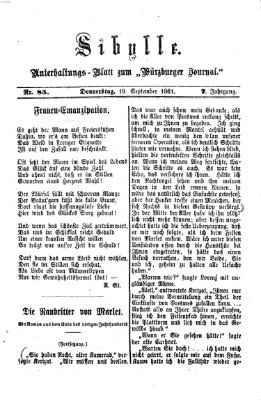 Sibylle (Würzburger Journal) Donnerstag 19. September 1861