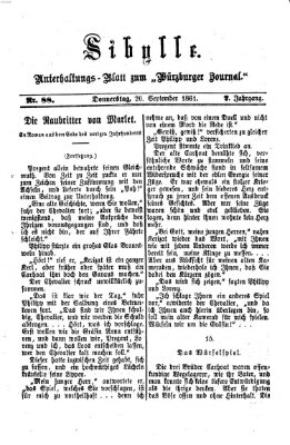 Sibylle (Würzburger Journal) Donnerstag 26. September 1861