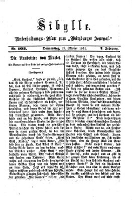 Sibylle (Würzburger Journal) Dienstag 29. Oktober 1861