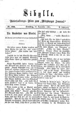 Sibylle (Würzburger Journal) Montag 18. November 1861