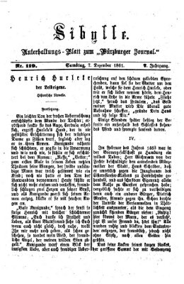 Sibylle (Würzburger Journal) Samstag 7. Dezember 1861