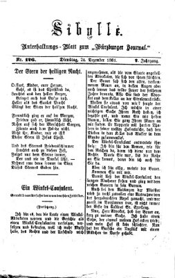 Sibylle (Würzburger Journal) Dienstag 24. Dezember 1861