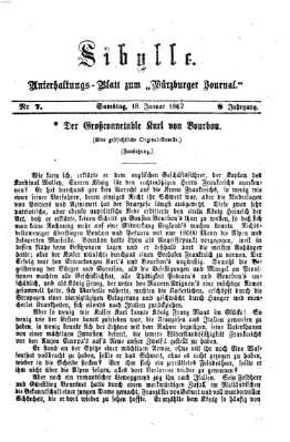 Sibylle (Würzburger Journal) Samstag 18. Januar 1862