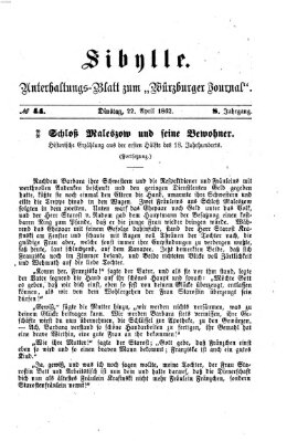 Sibylle (Würzburger Journal) Dienstag 22. April 1862