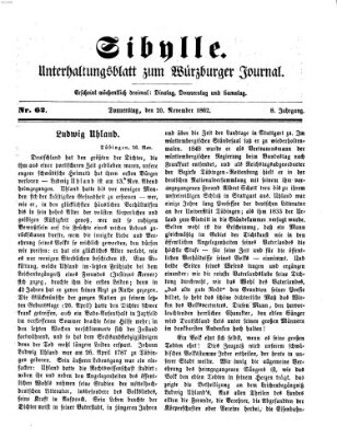 Sibylle (Würzburger Journal) Donnerstag 20. November 1862